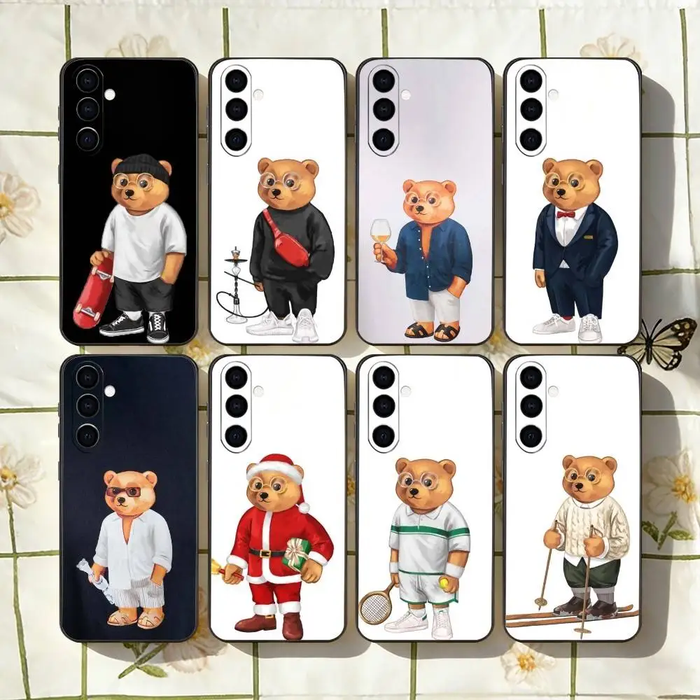 Baron Filou B-Bear Cool Phone Case For Samsung Galaxy A73,A72,A71,A70,A53,A52,A51,Others Soft Black Cover Gift