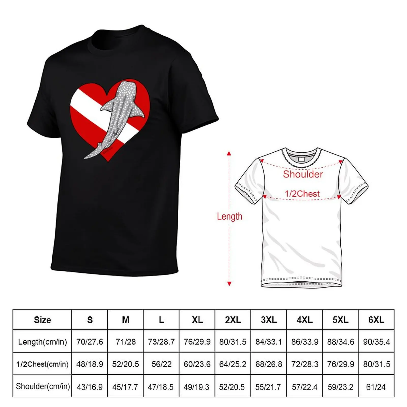 Whale Shark Diver T-Shirt Simple Graphic Design T-Shirt
