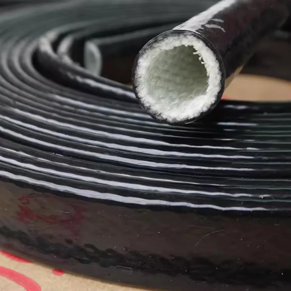 Fire Retardant Casing Pipe High Temperature Resistant Fiberglass Tube Silicone Resin Coated Glass Fiber Braided Fireproof Sleeve