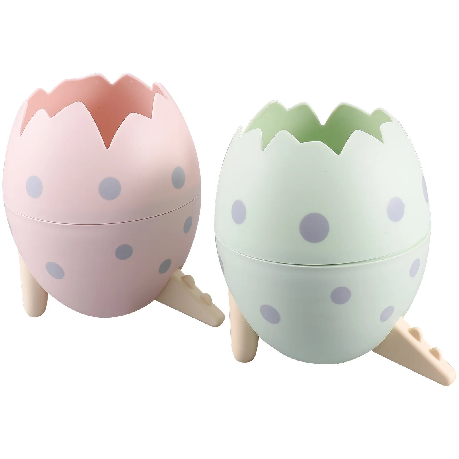 2 قطعة حاملي أقلام بيضة الديناصور لطيف الكرتون قلم رصاص المنظمون سطح المكتب تخزين منظم مكتب حاوية فرشاة للمكياج #3