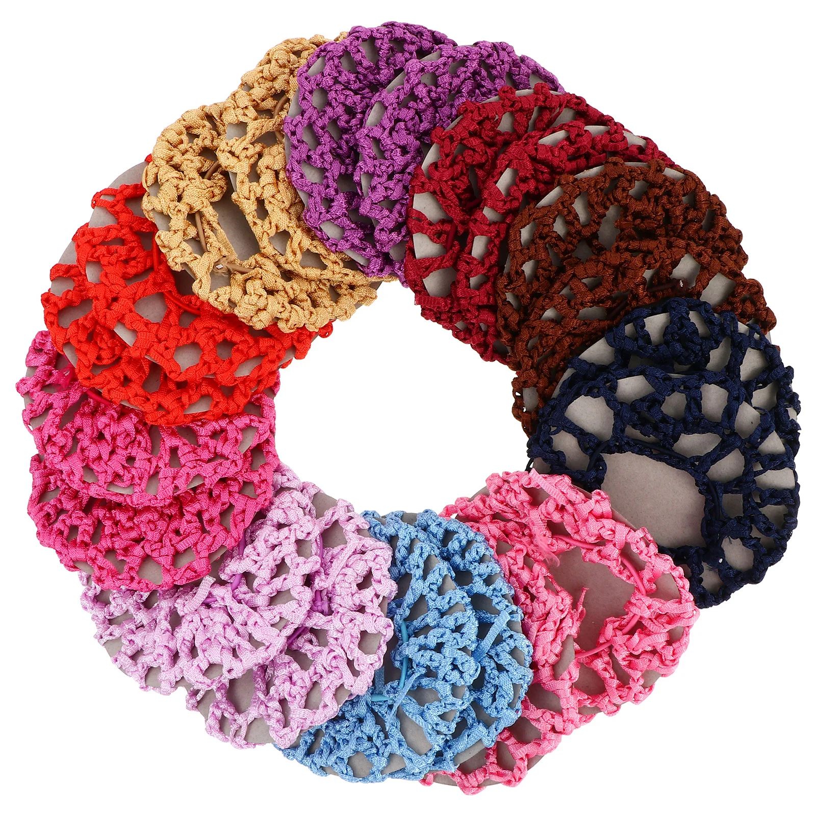 

20 Pcs Hair Net Bag Bun Woven Cover Nets Multifunction Crochet Mesh Fabric Miss