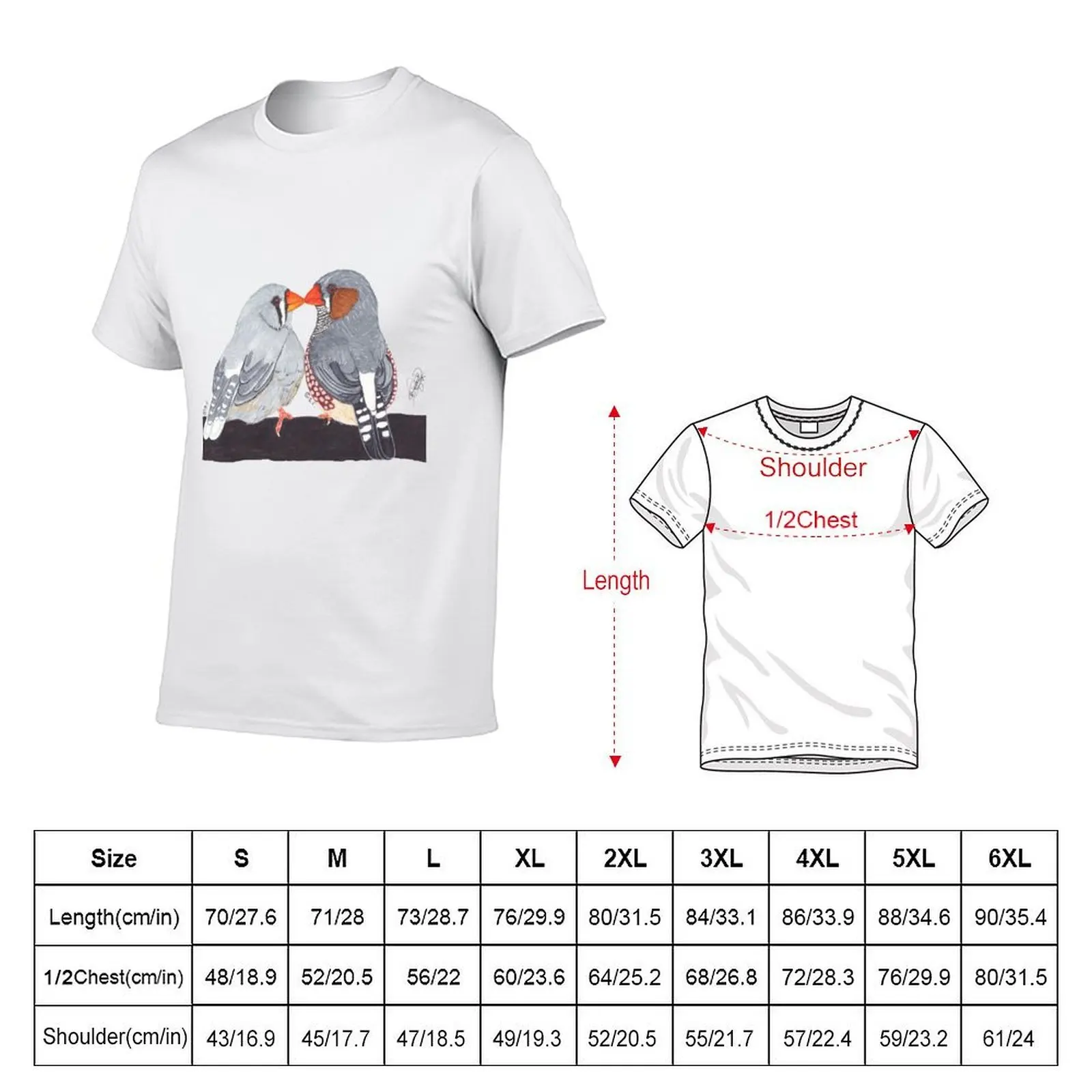 Zebra Finch T-Shirt plus size tops blue archive t shirt for men