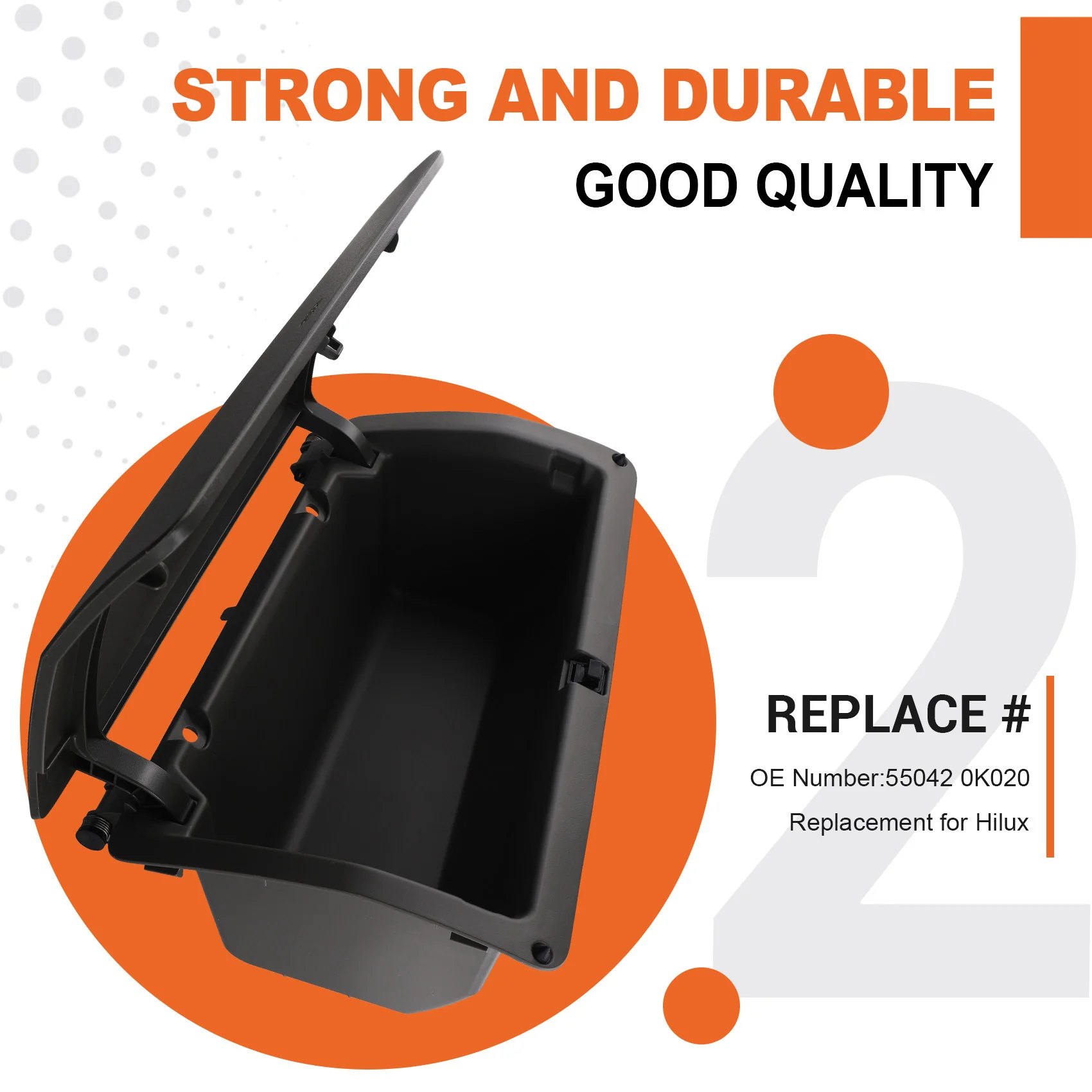 

Dark Gray LHD Dashboard Interior Storage Box For Toyota Vigo 2002-2014 55042-0K020