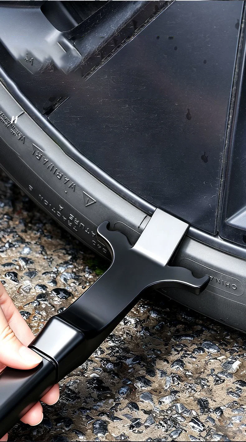 Radnabenabdeckungs-Hebel, Reifenhebel, Brecheisen für die Radnabenkappenentfernung, Reifenwechsel, Auto- und Motorrad-Umbauwerkzeug – Detail 4