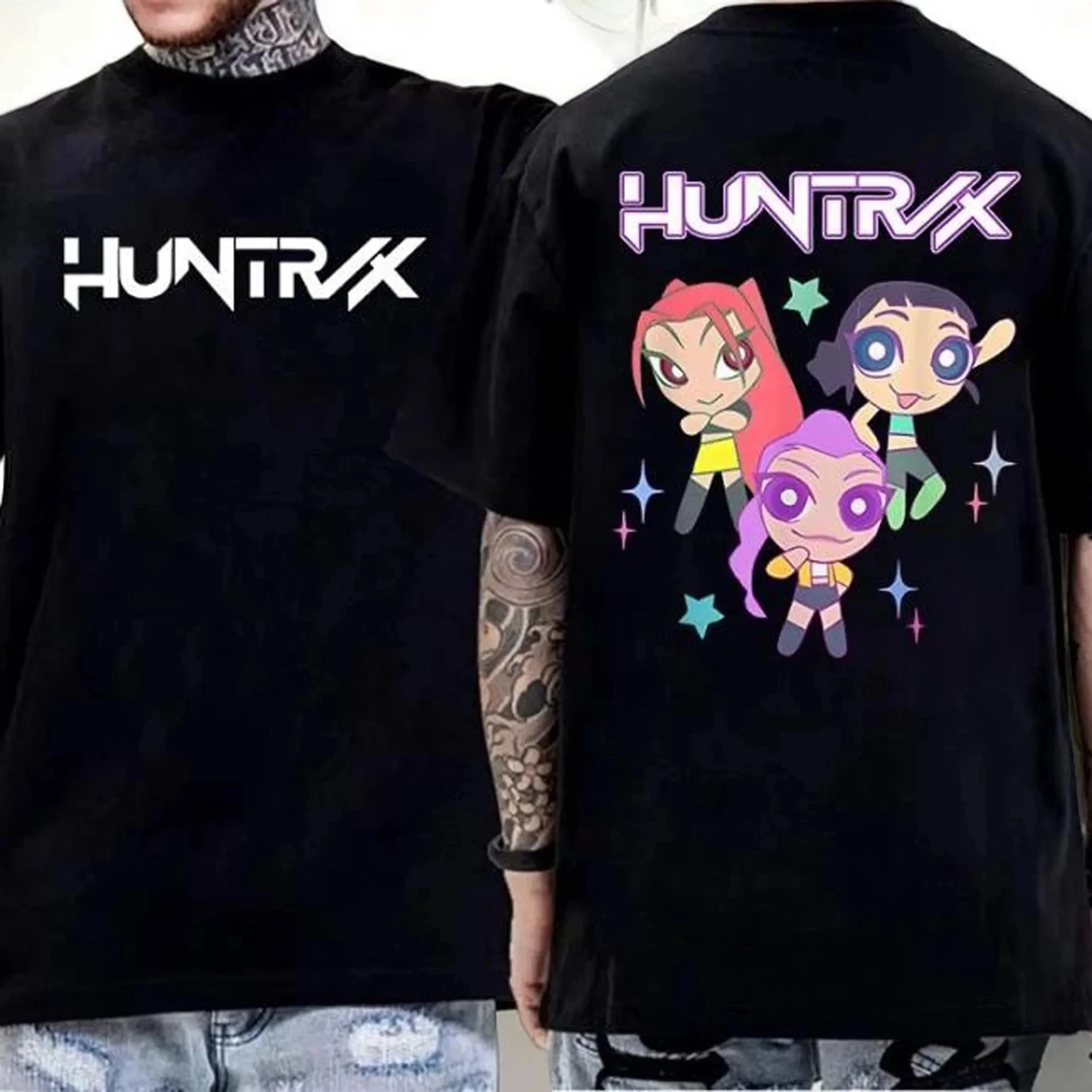 الرجال النساء Kpop شيطان فتاة مجموعة تي شيرت للجنسين المتضخم فضفاض عادية القطن الخالص أنيق K-pop ميرش لمحبي Kpop قميص