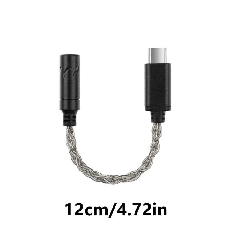 اكتب C إلى 3.5 مم محول سماعة سماعات محول النحاس الذي يقدم المقابس والراحة في التشغيل ولا يوجد تأخير ناقل الحركة 12 سم D2RC