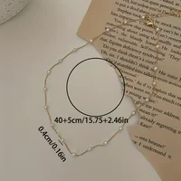 A stylish and minimalist faux pearl necklace, ideal for women's daily wear, gifting or party occasions. It pairs well with all kinds of outfits and fully embodies an elegant temperament. - Image 5