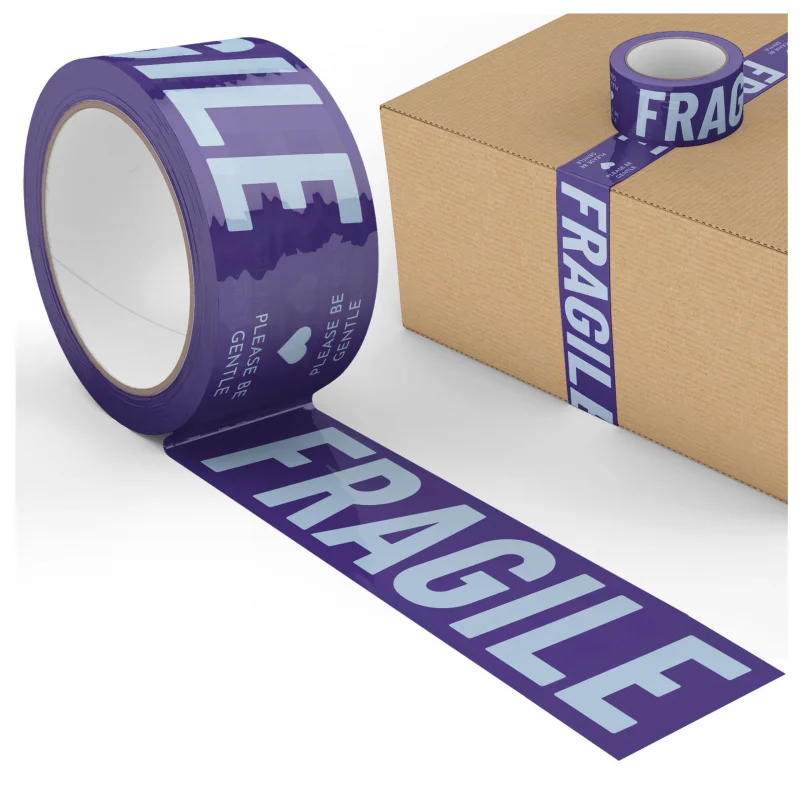 10 pieces（custom）Custom Opp Box Fragile Acrylic Adhesive Logo Packaging Tape Brown Bopp Printed Carton Sealing Packi