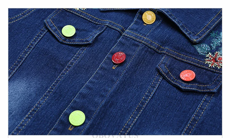 Modisches Kinder-Mädchen-Denim-2-Teiler-Set: Jacke und Jeans mit Blumenstickerei, Vintage-Frühlingskleidung für Kinder – Detail 10