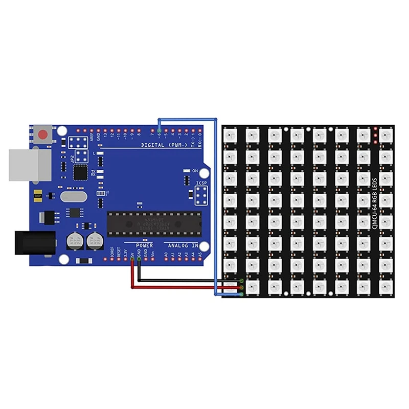 3 X U 64 LED Matrix Panel CJMCU-8X8 Tech Compatible avec pour Ardu37et pour Raspberry Pi