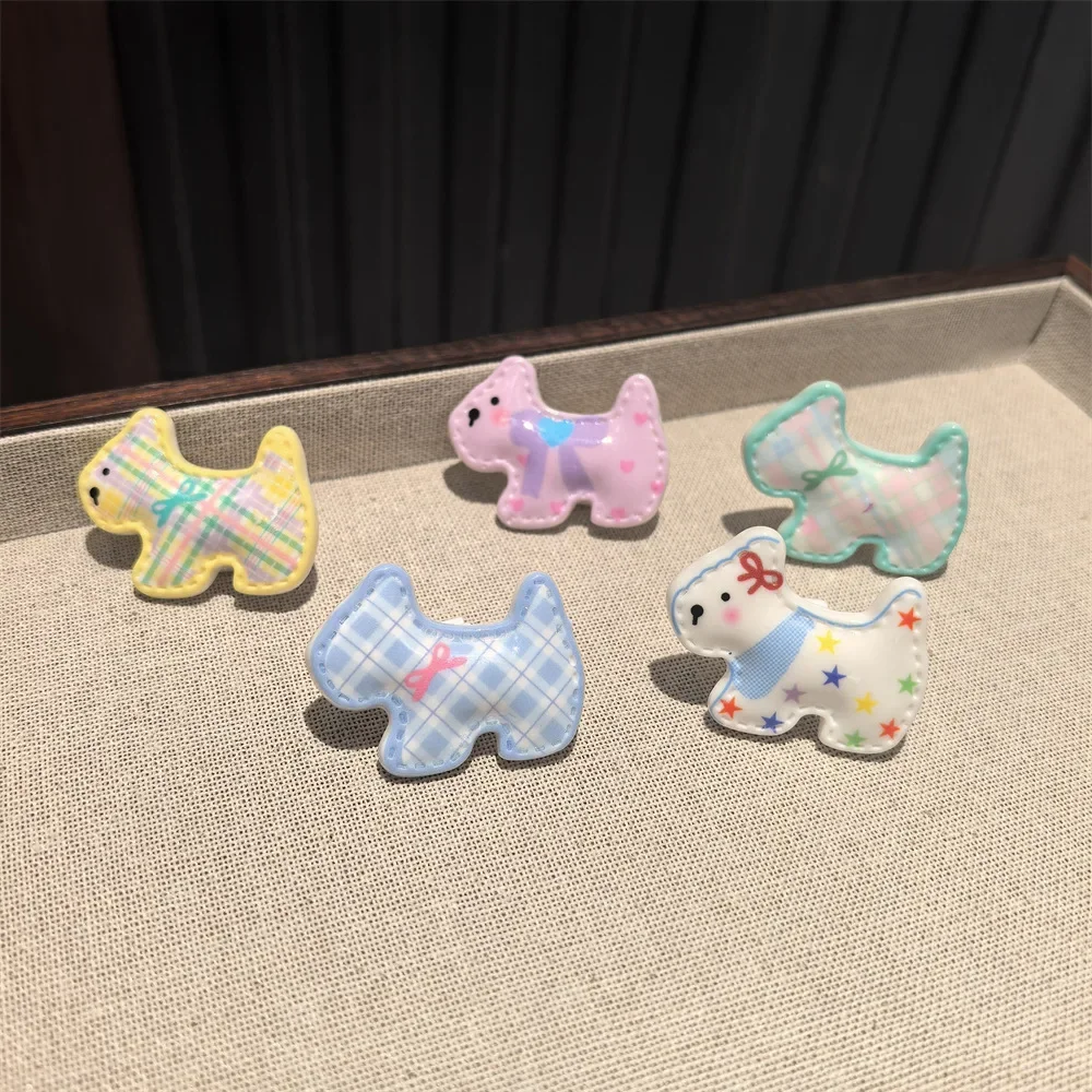 Nova dopamina colorido arco sapato cadarços encantos para tênis dos desenhos animados cão sapato decorações charme cristal pérola arco sapatos acessórios