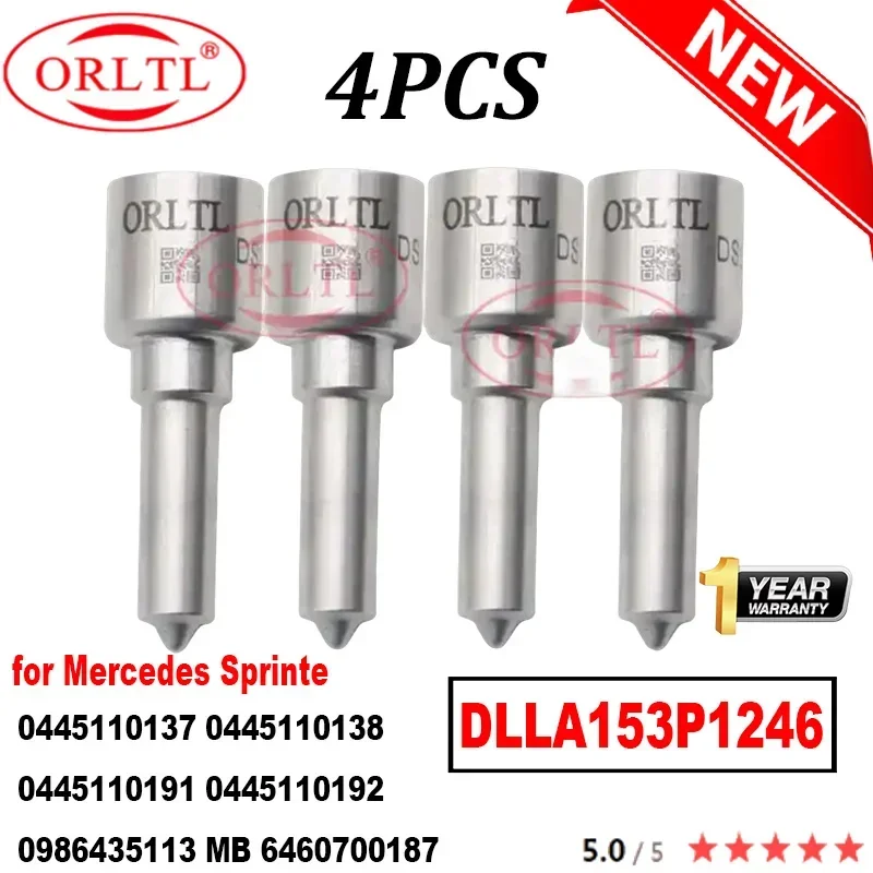 

4 шт. форсунок Common Rail DLLA153P1246 0433171788 для Mercedes Sprinter 0445110191 0445110192 0445110137 0445110138