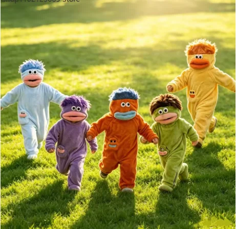 Cute Big Mouth Monster One-Piece Pajamas Halloween Carnival Party Costume for Kids Fleece-Lined Thick Warm Hooded Sleepwear 2026