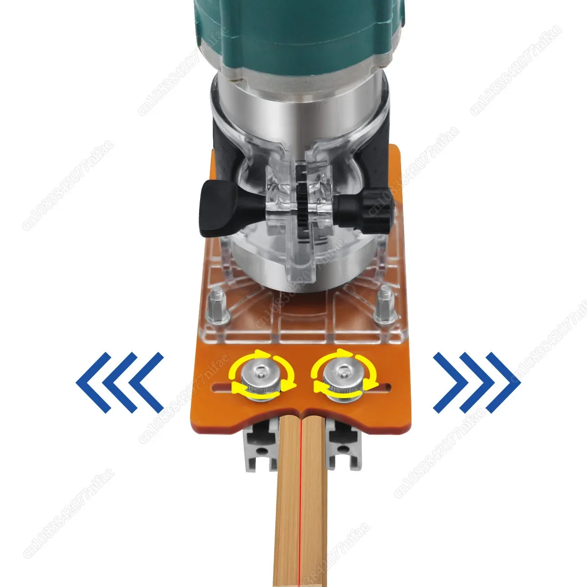 Handheld Edge Trimmer Fresagem Corte com Escala, Madeira Router, Slotted Base e Fixação Bracket, 2 em 1, 65mm