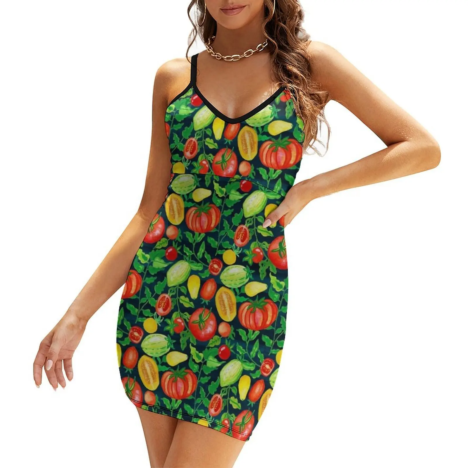 

Home Grown Tomatoes Sling Dress dresses summer woman 2025 Dresses for wedding party dress women summer 2025 dress summer