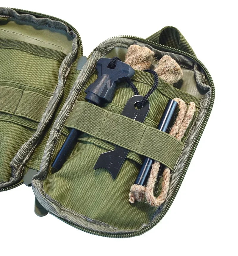 

Portable Outdoor Flint Camping Equipment Survival and Survival EDC Tools Wooden Handle for Firearms Wooden Handle