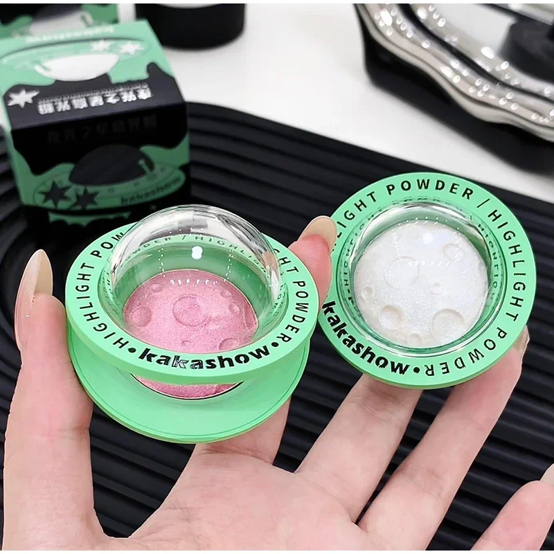 Ombretto Planet Highlighter Powder Shiny Clear High-gloss Powder Face Contour Brightening Light Pallet Lasting Cosmetic Eyes