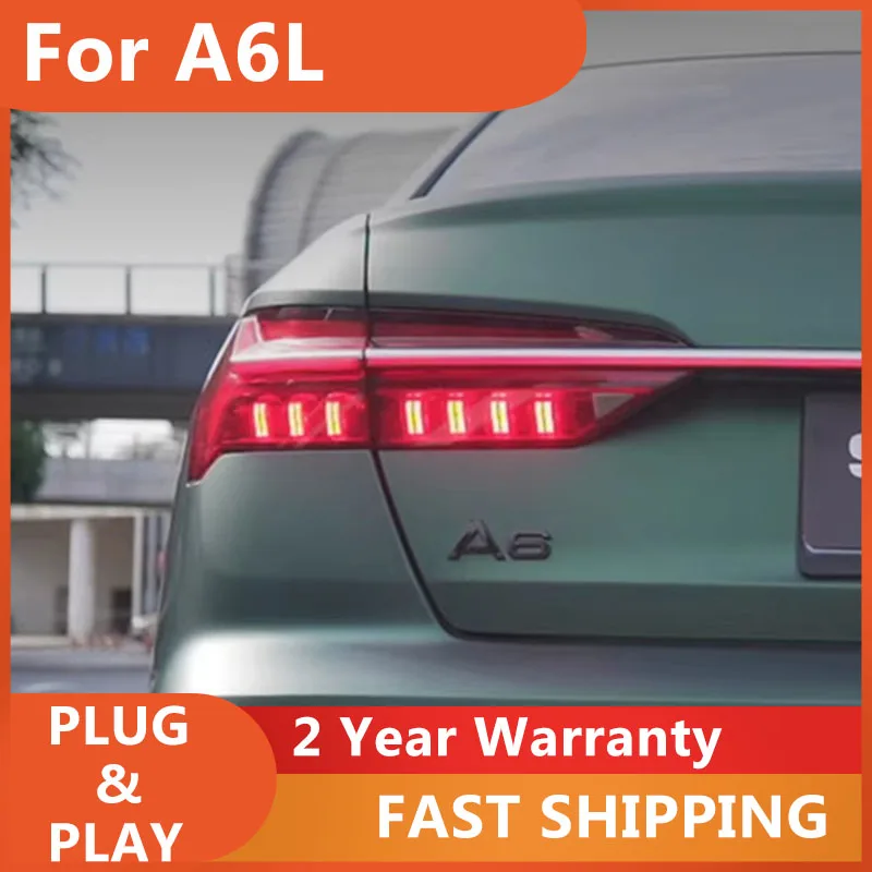

Car Accessories for Taillight For Audi A6 2019-2021 A6L C8 Tail Lamp Rear DRL Fog Brake Turn Signal Reversing
