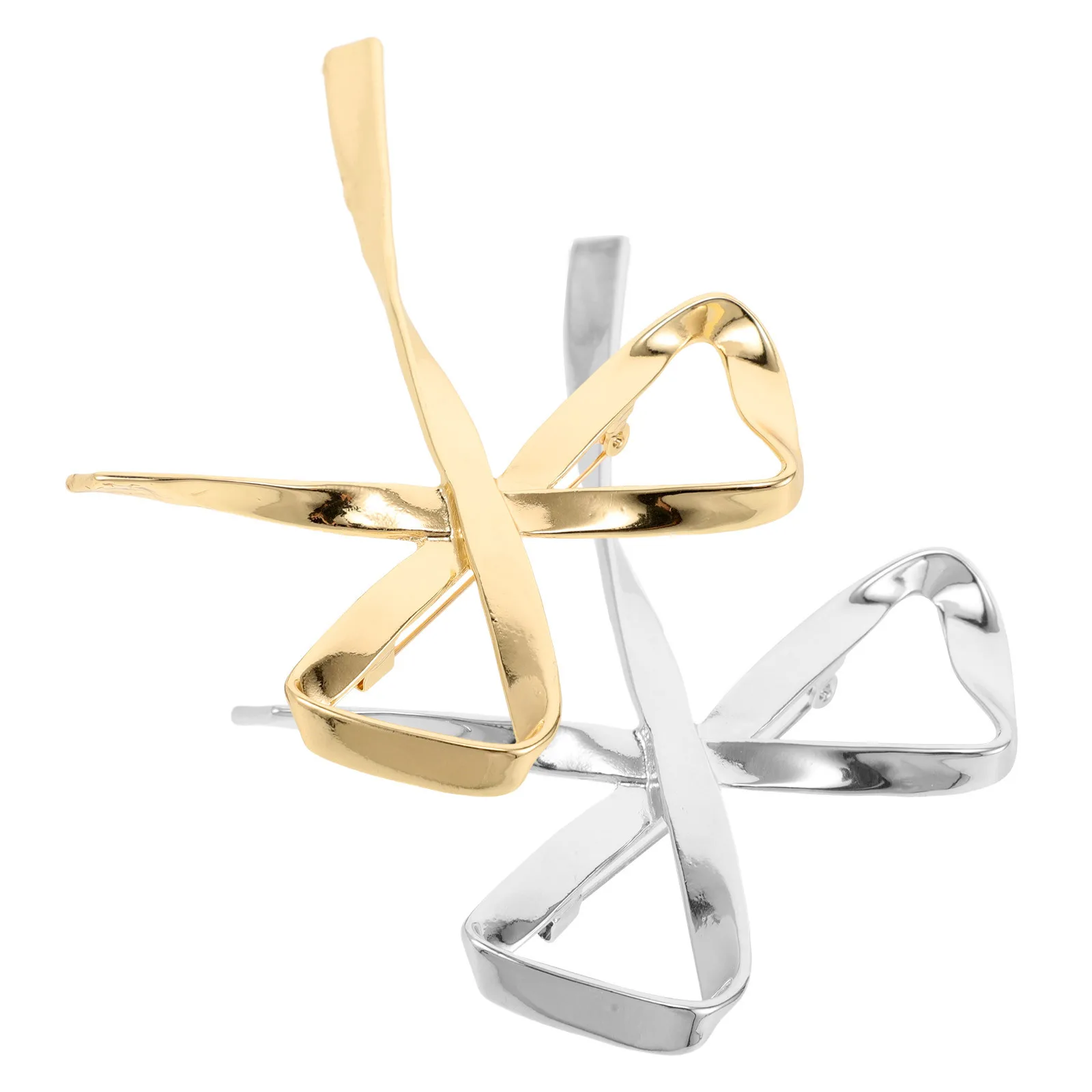 2 قطعة Bowknot بروش دبابيس كريستال حجر الراين خمر نمط فستان أنيق قميص طوق التلبيب دبوس حفل زفاف اكسسوارات الذهب