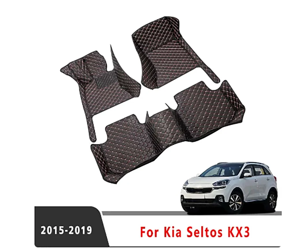 

Автомобильные Водонепроницаемые кожаные Коврики Для Kia Seltos KX3 2019 2018 2017 2016 2015