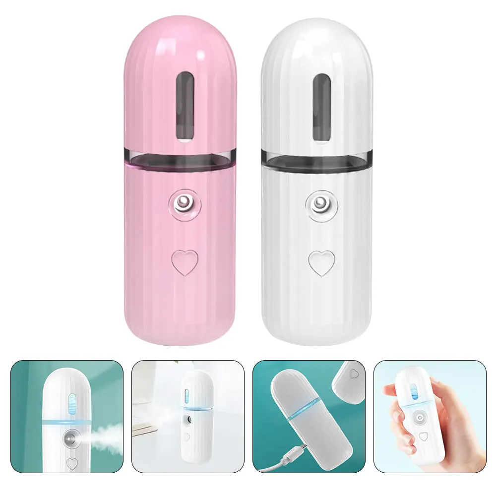 

2 PCS Spray Meter Mist Sprayer Facial Portable Humidifier Lightweight Mister Face Steamer