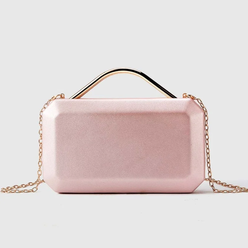 

Minimalist PU Leather Square Handbag Women Solid Color Magnetic Buckle Closure Mini Box Bag Handheld Party Clutch Purse