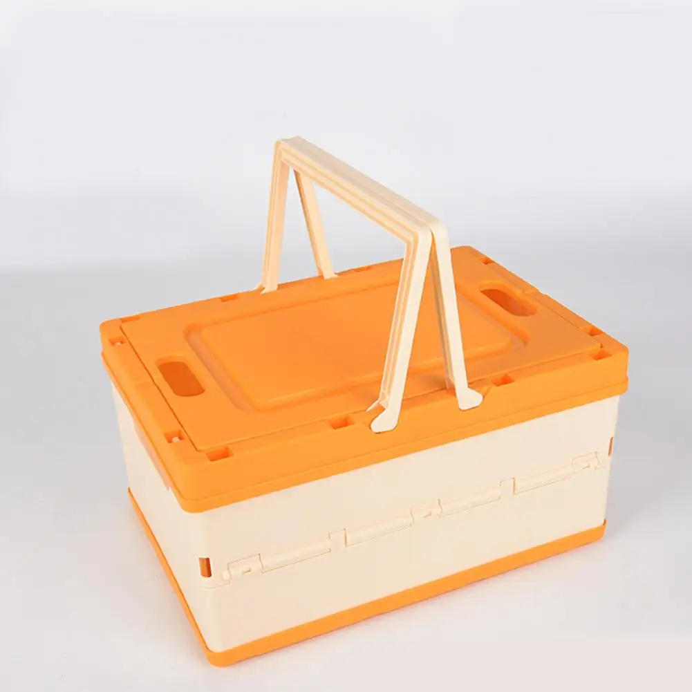Space-saving Storage Solution Portable Storage Box Capacity Foldable Storage Box with Handle Design for Desktop Organization