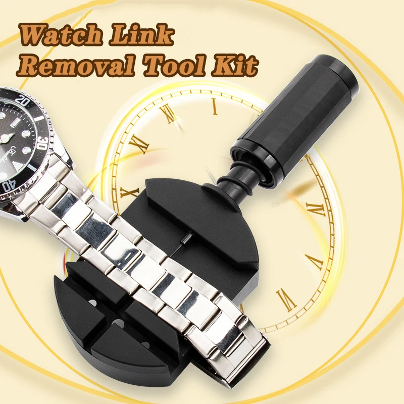 

Watch Band Tool Watch Link Removal Tool Kit With Steel Ring-Reinforced Handle Strap Chain Pin Remover For Watch Band Adjustment