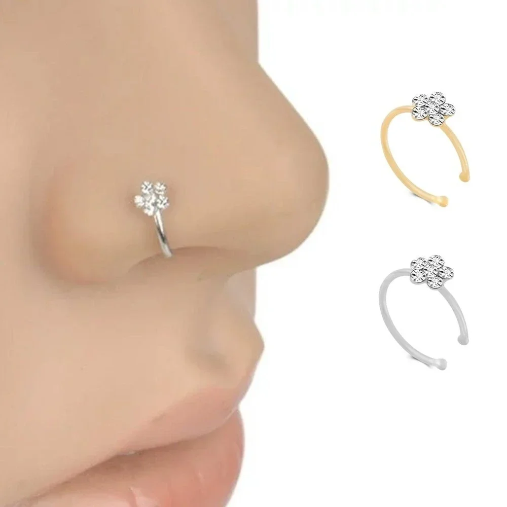 Delysia King Fshion Women Clear Crystal Nose Ring