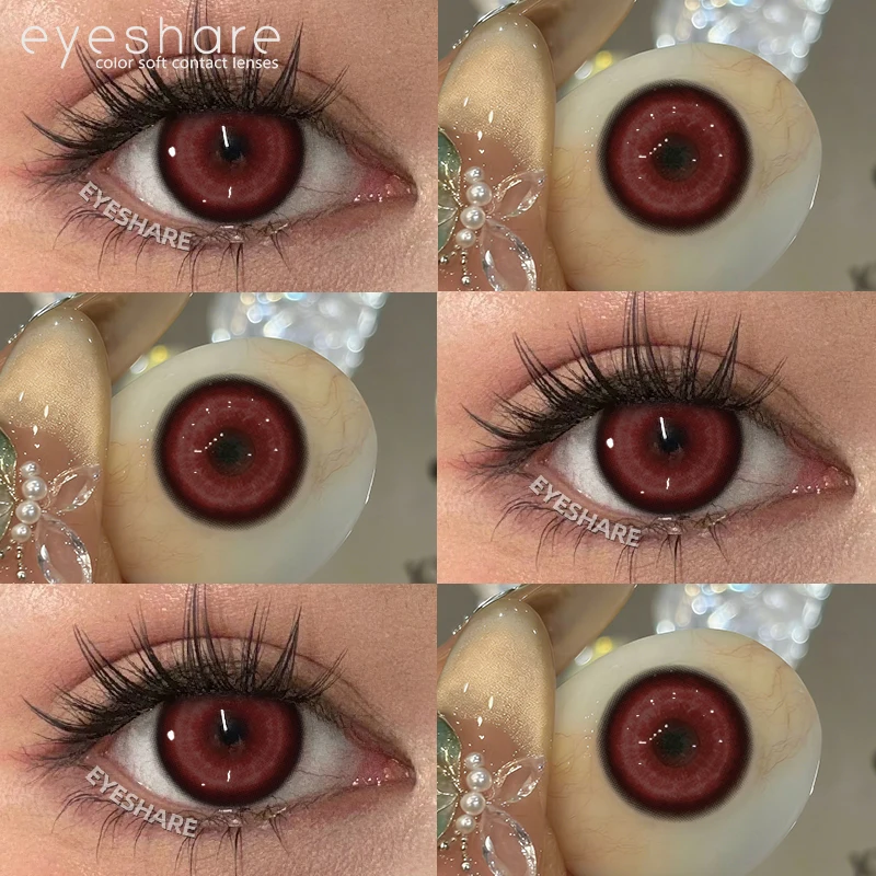 EYESHARE 1 Paar Rote Cosplay-Farbige Kontaktlinsen für Augen Verrücktes Halloween-Make-up Farbige Augenlinsen Anime-Zubehör – Detail 32
