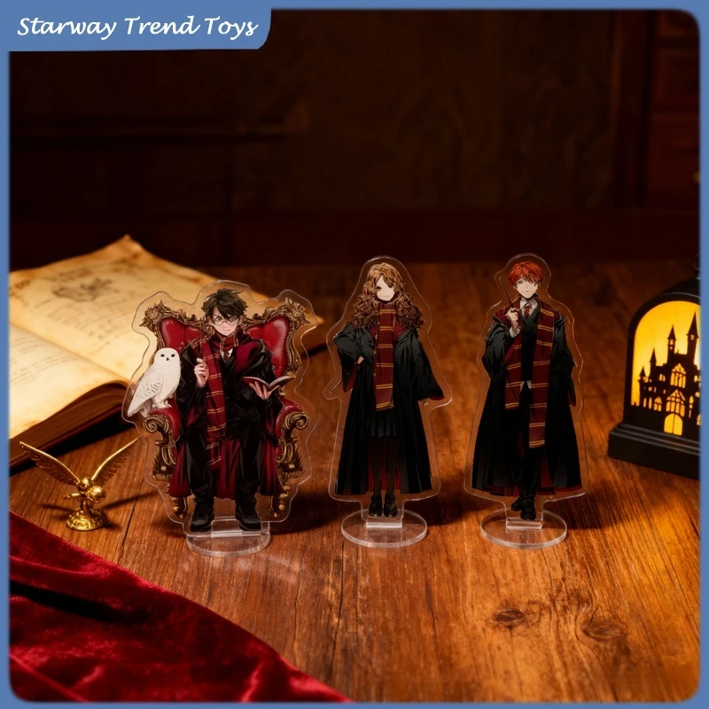 Soporte acrílico de Harry Potter Draco Malfoy Hermione Granger figura de personaje de película regalo de decoración de exhibición de escritorio creativa