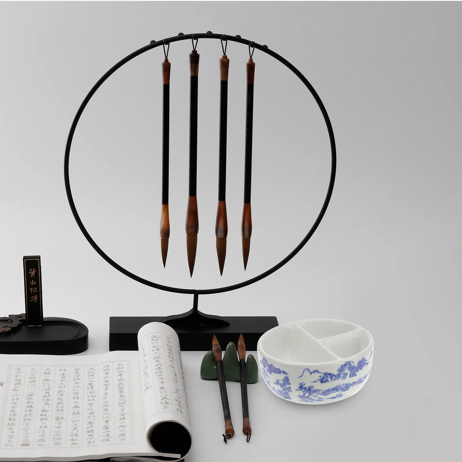 

1Pcs Ceramic Color Mixing Palette Flower Pattern Smooth Surface Stable Base Paint Tray for Watercolor Gouache Acrylic Oil