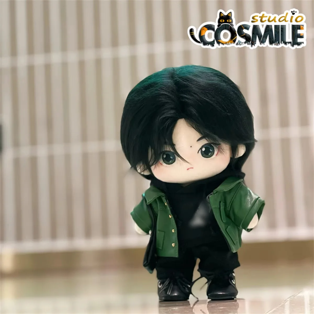 

Доступна The Untamed Star Idol Yibo, зеленая кожаная кружевная повседневная модная мягкая плюшевая кукла 20 см, одежда для тела GG