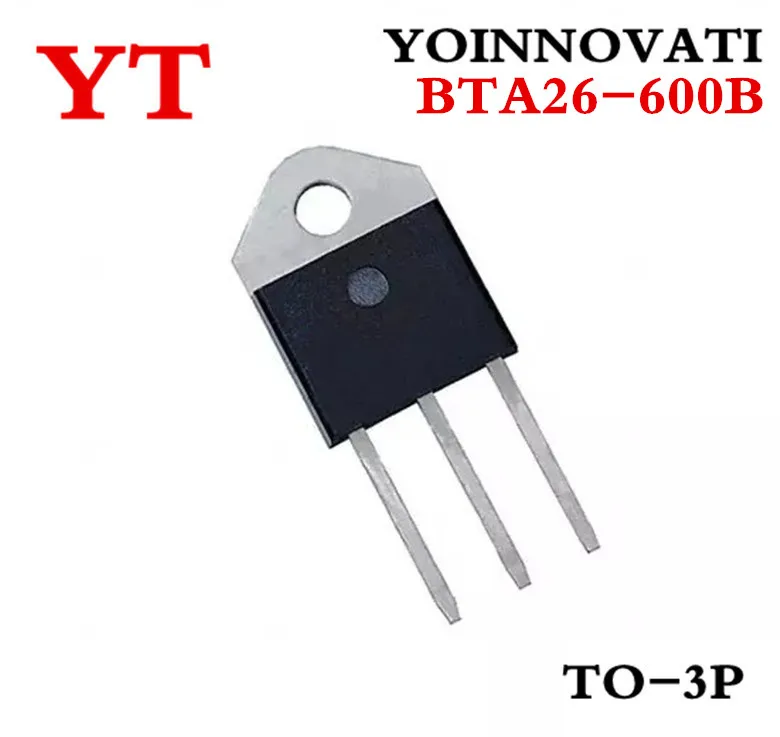 100pcs/lot BTA26-600B BTA26-600 600V 25A TOP3 IC Best quality