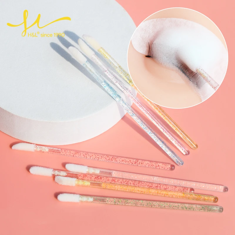 Brush Lashes Cotton Brush Colorful Beautiful Detachable Brush Head Makeup Tools Eyelashes Extensions