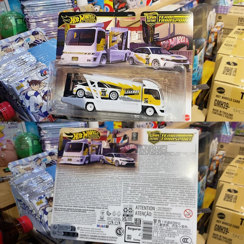 

Hot Wheels Premium Car Culture Team Transport Kousoku Hauler 24 Honda Civic Type R JMN15 Legends Diecast Metal Collectible Toy
