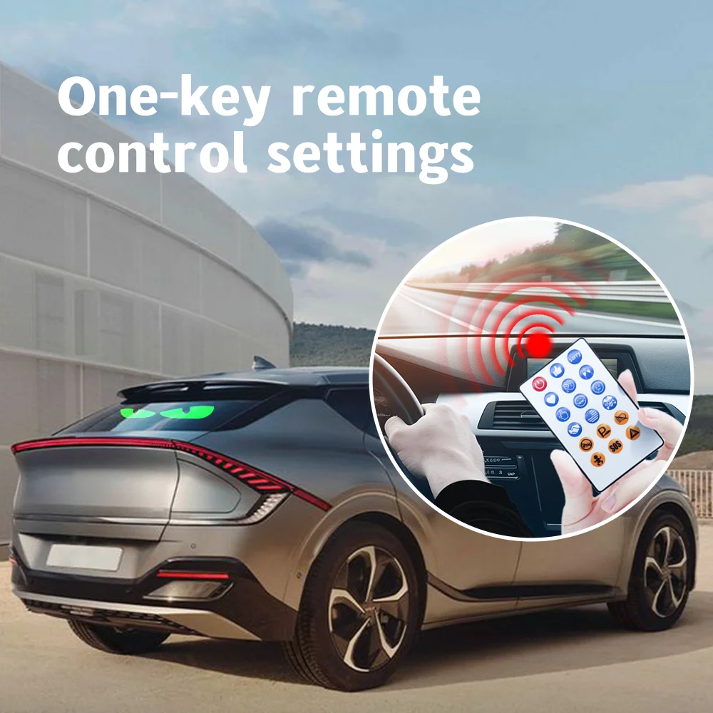 شاشة عرض LED للسيارة الذكية TUERBB K6 - لافتة تمرير مرنة، تطبيق بلوتوث، لوحة تسجيل قابلة للبرمجة لنافذة السيارة الخلفية