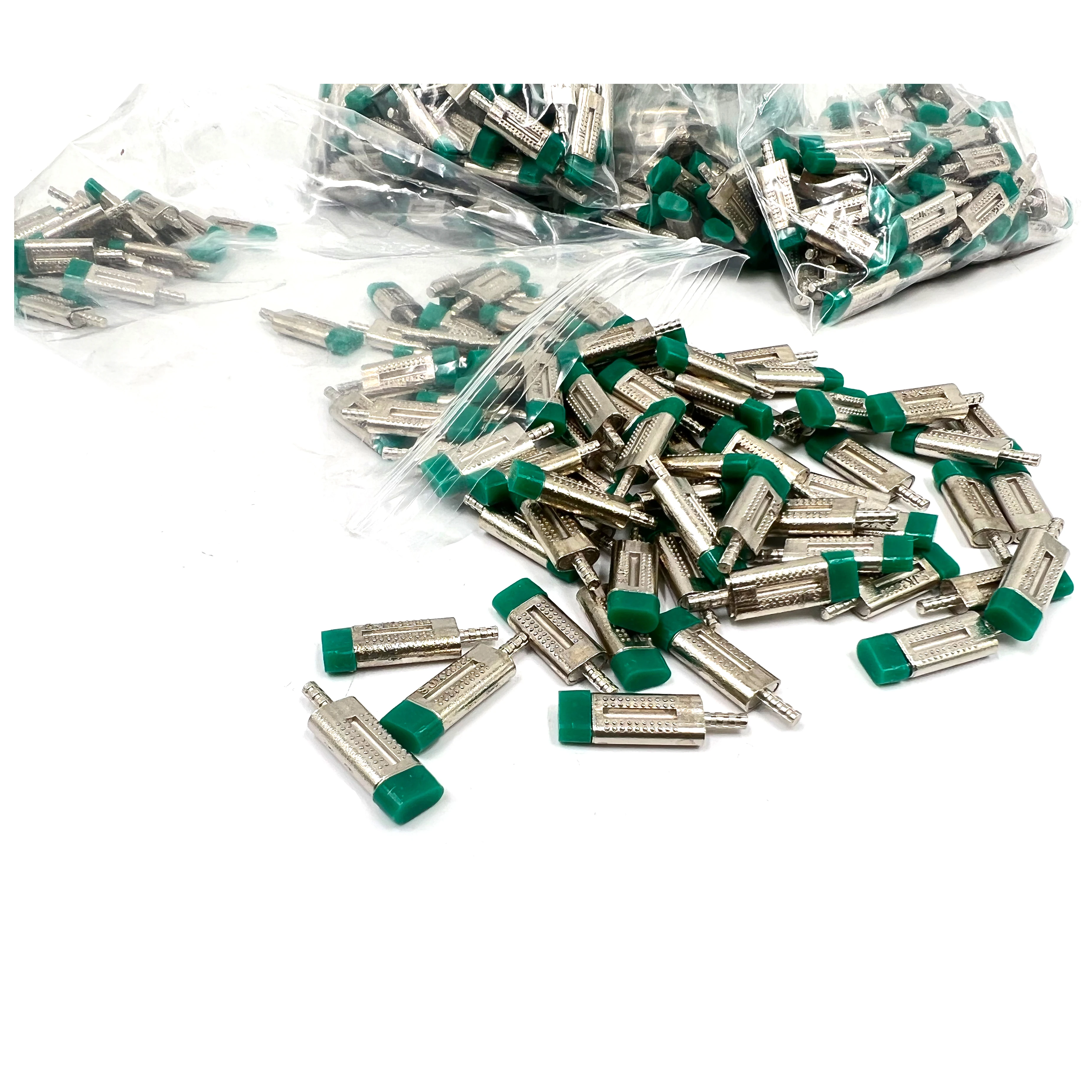 100Pcs Dental Lab Dowel Pin Dental Lab Stone Model Work Use Double Twin Master Pins with Sleeves with Pindex