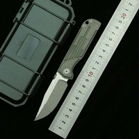 LEMIFSHE Squirrel Master XL Titanium Handle D2 Blade Ceramic Bearing EDC Tool Camping Hunting Utility Outdoor Folding Knife