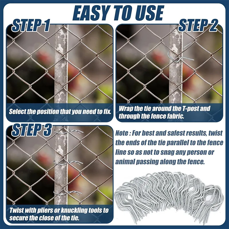 Fence post clamps Chain Link Fence Tie Galvanized steel wire fasteners galvanized fence post clamps column fence clamp