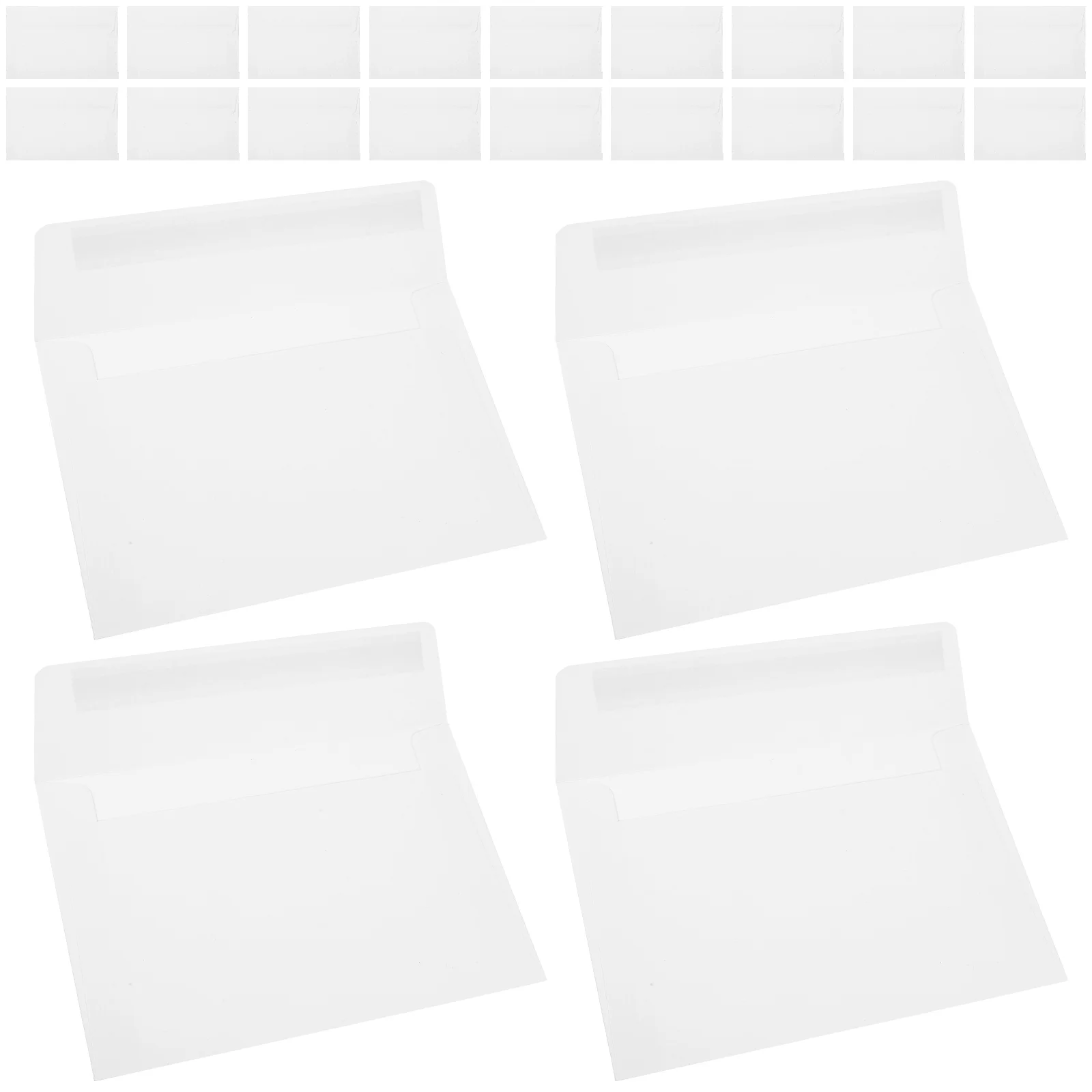 

50 Pcs Greeting Card Mailing Self-adhesive Cards Envelopes Clear Storage Wrap Blank Wedding Seal