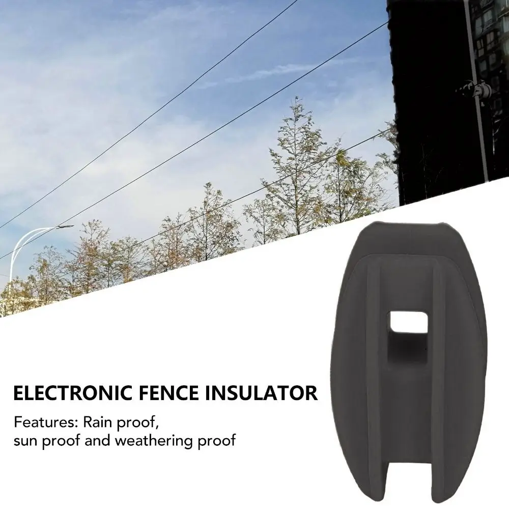 20PCS ABS Material Electric Fence Insulator Black Universal Corner Post Insulator Easy to use Compact Plastic Donut Insulator view 5