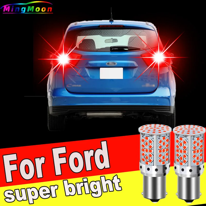 2pcs LED For Ford C-Max Focus MK2 MK4 KA Van KA+ Mondeo MK1/2/3 Galaxy Brake Stop Lights Blubs Red Canbus Error Free