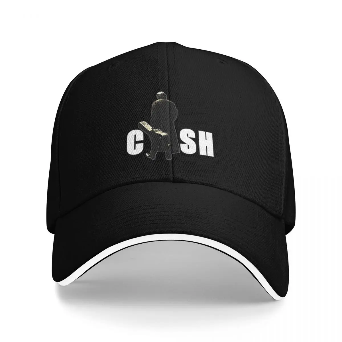 Johnny Cash Walking with Guitar Case Design Baseball Cap Luxury man cap Dropshipping Wild Ball Hat Woman Men's