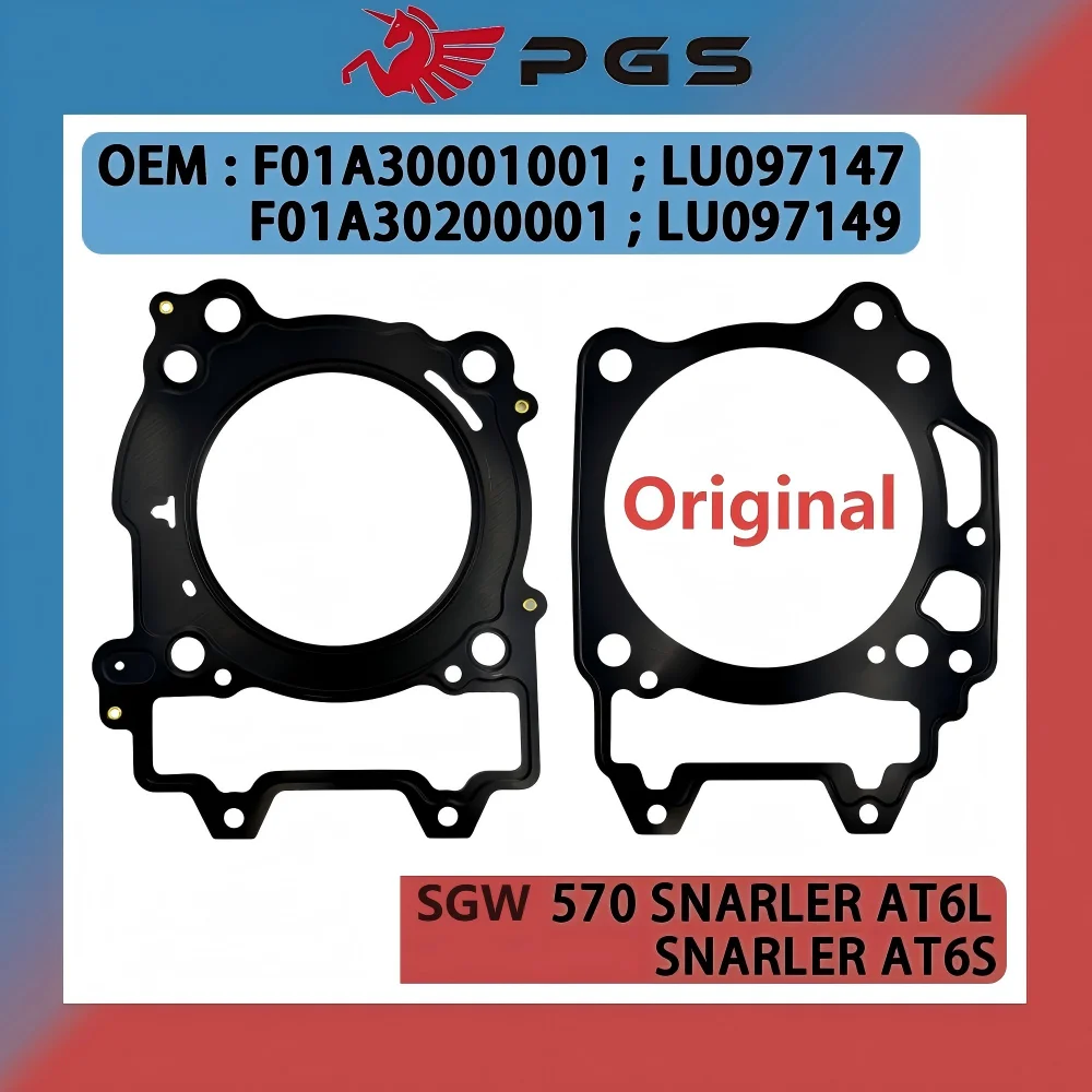 

Original Cylinder Head Gasket Cylinder Gasket Kit For SEGWAY 570 SNARLER AT6L AT6S F01A30001001 F01A30200001 LU097147 LU097149
