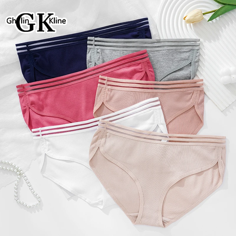 GK Brand Fashion Sex Design Panties for Female Simple Popular Super Elastic Cozy Flimsy Briefs Underpants Free Shipping