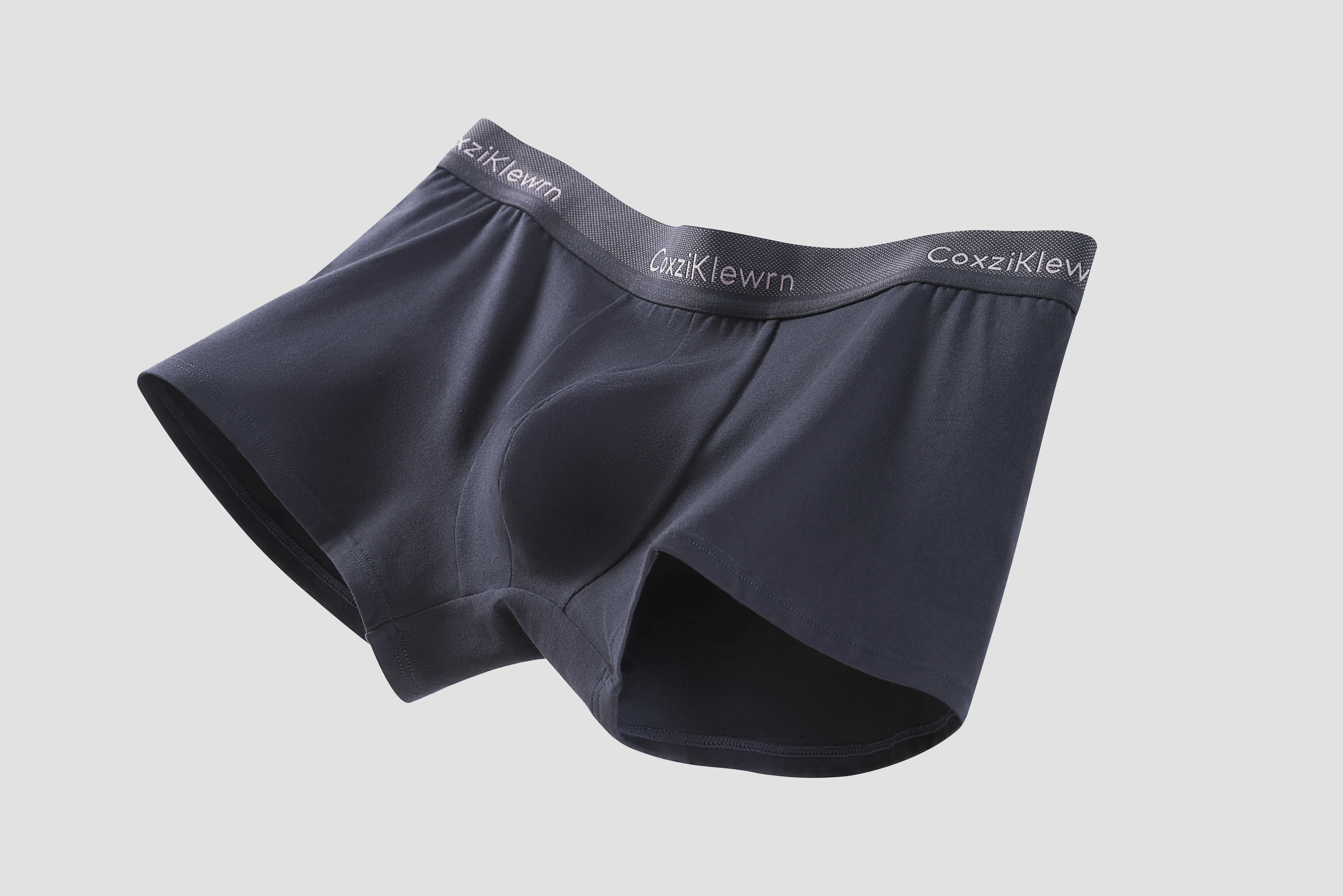 4 potong pakaian dalam pria katun 95% celana pendek Fashion Boxer kain lembut tembus udara warna polos