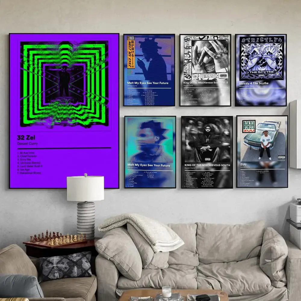 Singer D-Denzel Curry Poster Wall Art Poster Print Decorative Artwork for Bedroom Living Room Office Home Decoration