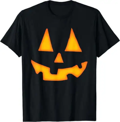 Pumpkin Halloween Shirts for Men Women Jack O Lantern Face T-Shirt