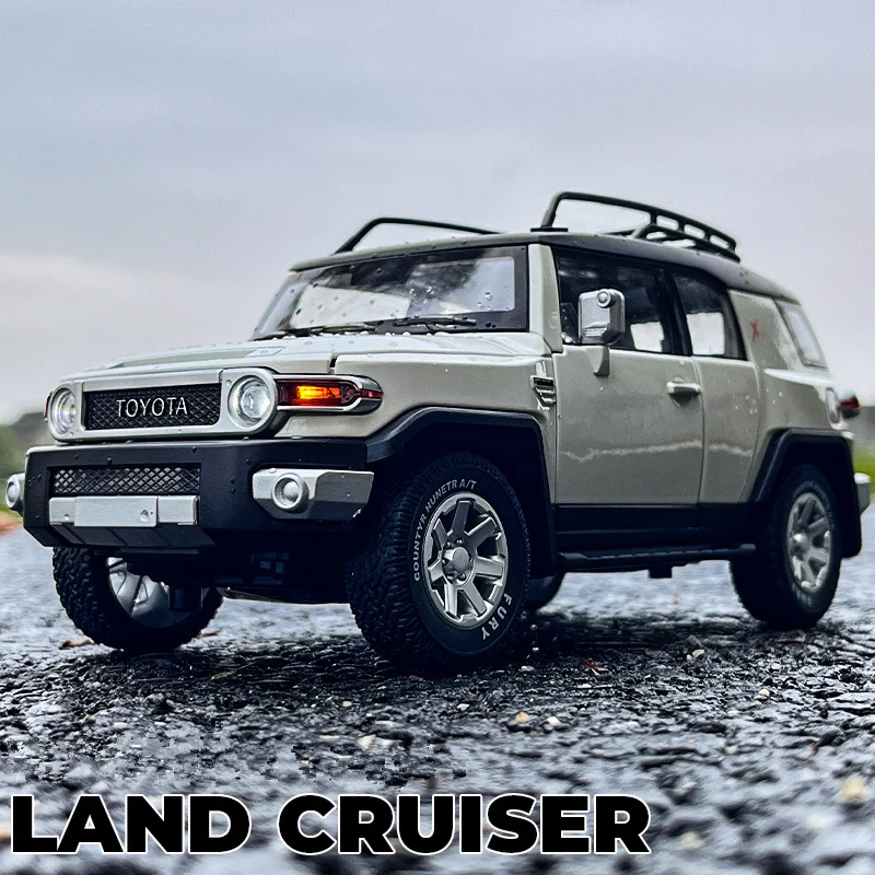 1/24 Toyota FJ Cruiser SUV Alloy Car Model Diecasts Metal Off-road Vehicles Car Model Simulation Sound Light Childrens Toys Gift